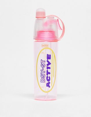Daisy Street Active face spritz water bottle in pink