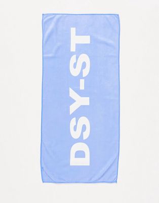 Daisy Street Active gym towel in blue