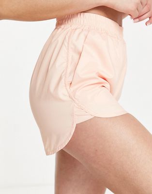 Daisy Street Active woven runner shorts in peach-Pink