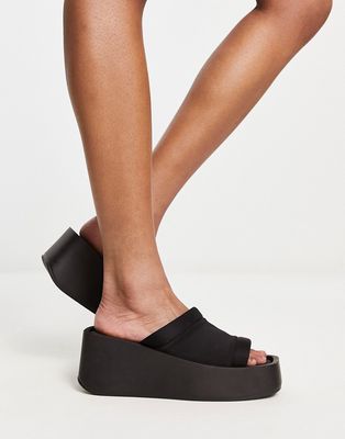 Daisy Street chunky sole sandals in black