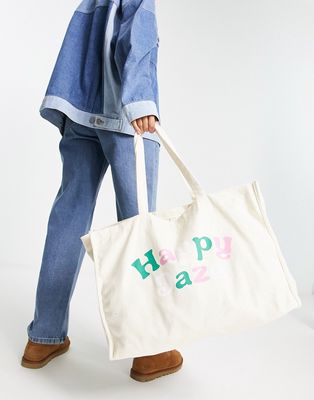 Daisy Street happy daze tote bag-Neutral