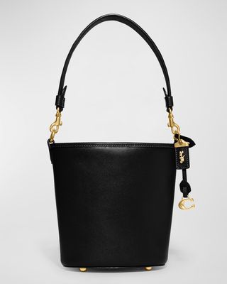 Dakota 16 Glove-Tanned Leather Bucket Bag