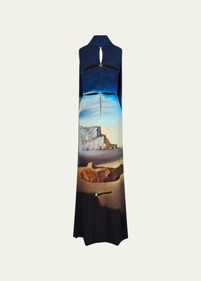 Dali Rock Printed Maxi Dress with Cutouts