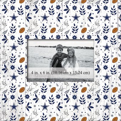 Dallas Cowboys 10'' x 10'' Floral Pattern Frame