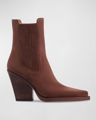 Dallas Suede Western Ankle Boots