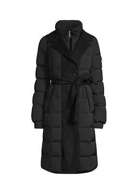 Dalya Belted Down & Wool Coat