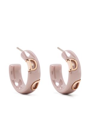 Damiani 18kt rose gold D.Icon diamond hoop earrings - Pink