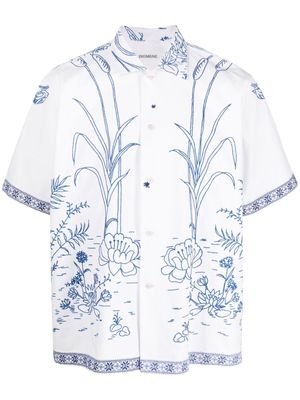 Damir Doma embroidered-design cotton shirt - White