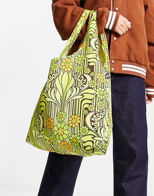 Damson Madder shopper bag in yellow floral print