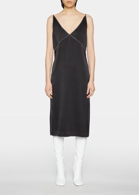 Dana Crystal-Embellished Silk Midi Dress