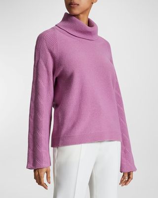 Dana Raglan-Sleeve Turtleneck Sweater