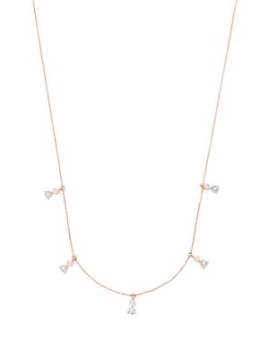 Dana Rebecca Designs 14kt rose gold Ava Bea Dew Drop Station diamond necklace - Pink
