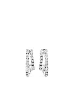 Dana Rebecca Designs 14kt white gold Ava Bea diamond hoop earring - Silver