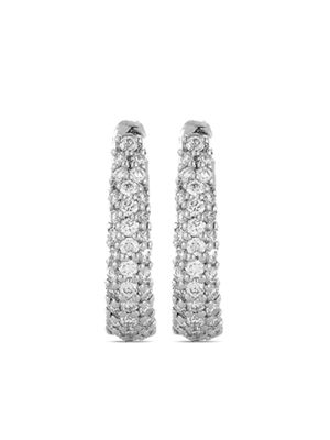 Dana Rebecca Designs 14kt white gold DRD diamond huggie-hoop earrings - Silver