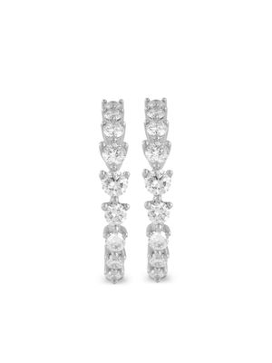 Dana Rebecca Designs 14kt white gold Vivian Lily diamond hoop earrings - Silver