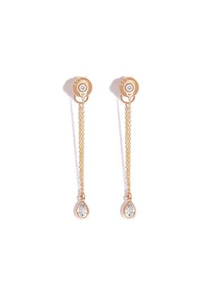 Dana Rebecca Designs 14kt yellow gold Taylor pear chain diamond drop earrings