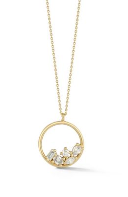 Dana Rebecca Designs Alexa Jordyn Mixed Diamond Nesting Pendant Necklace in Yellow Gold 