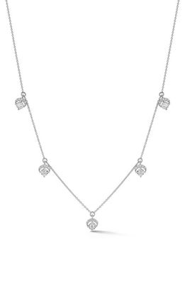 Dana Rebecca Designs Ava Bea Diamond Crescent Charm Necklace in White Gold