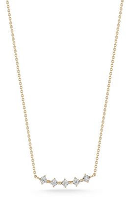 Dana Rebecca Designs Ava Bea Diamond Curved Bar Pendant Necklace in Yellow Gold