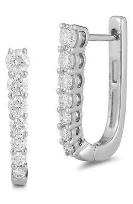 Dana Rebecca Designs Ava Bea Graduated Diamond Hoop Earrings in White Gold/Diamond