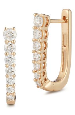 Dana Rebecca Designs Ava Bea Graduating Diamond Hoop Earrings in Yellow Gold/Diamond