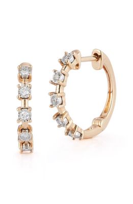 Dana Rebecca Designs Ava Bea Interval Diamond Hoop Earrings in Yellow Gold