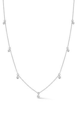 Dana Rebecca Designs Lulu Jack Bezel Diamond Necklace in White Gold