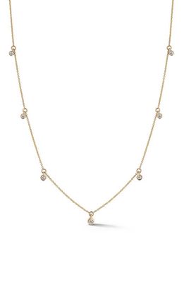 Dana Rebecca Designs Lulu Jack Bezel Diamond Necklace in Yellow Gold