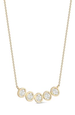 Dana Rebecca Designs Mikaela Estelle Diamond Curved Pendant Necklace in Yellow Gold