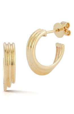 Dana Rebecca Designs Nana Bernice Groove Cascade Hoop Earrings in Yellow Gold