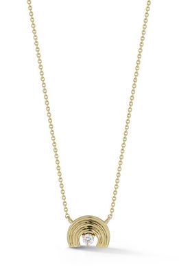 Dana Rebecca Designs Nana Bernice Half Moon Diamond Pendant Necklace in Yellow Gold/Diamonds
