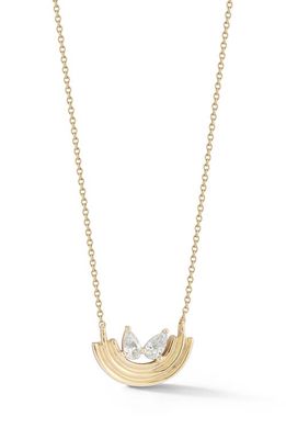 Dana Rebecca Designs Nana Bernice Pear Diamond Pendant Necklace in Yellow Gold/Diamonds