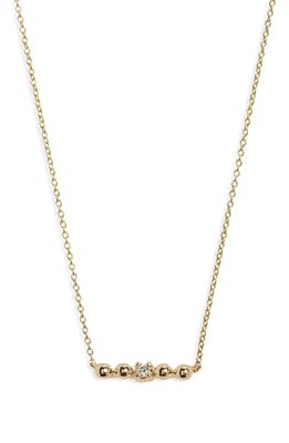 Dana Rebecca Designs Poppy Rae Diamond Bar Pendant Necklace in Yellow Gold