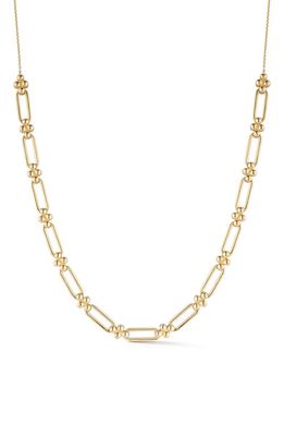 Dana Rebecca Designs Poppy Rae Link Station Frontal Necklace in Yellow Gold 