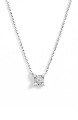 Dana Rebecca Designs Square Diamond Pendant Necklace in White Gold/Diamond