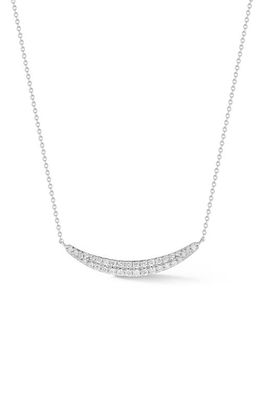 Dana Rebecca Designs Sylve Rose Graduated Diamond Curved Bar Pendant Necklace in White Gold