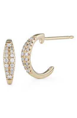 Dana Rebecca Designs Sylve Rose Graduated Diamond Huggie Hoop Earrings in Yellow Gold