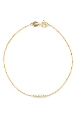 Dana Rebecca Designs Sylvie Rose Single Diamond Bar Bracelet in Yellow Gold/Diamond