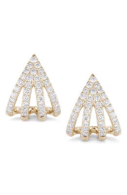 Dana Rebecca Designs Teardrop Diamond Stud Earrings in Yellow Gold