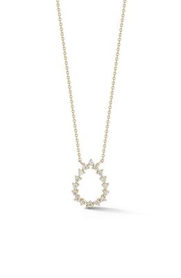 Dana Rebecca Designs Vivian Lily Diamond Teardrop Pendant Necklace in Yellow Gold
