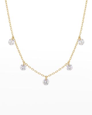 Danae 18k Gold 5-Station Diamond Necklace