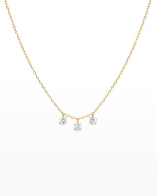 Danae 3-Station Diamond 18k Gold Necklace