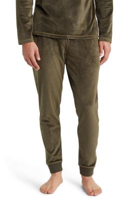 Daniel Buchler Chainlink Velour Jogger Pajama Pants in Army
