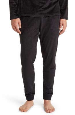 Daniel Buchler Chainlink Velour Jogger Pajama Pants in Black