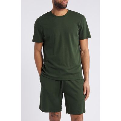 Daniel Buchler Crewneck Pajama T-Shirt in Olive 