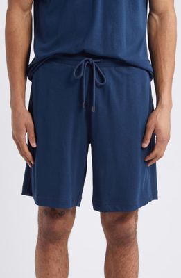 Daniel Buchler Drawstring Pajama Shorts in Dust Blue 