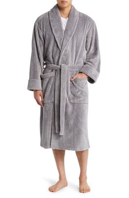 Daniel Buchler Mosaic Shine Plush Robe in Grey