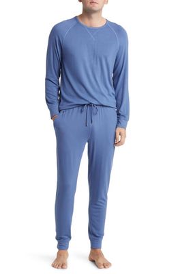 Daniel Buchler Stretch Viscose Pajama Joggers in Blue