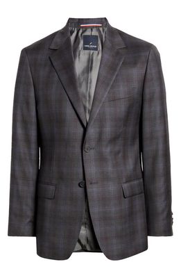 DANIEL HECHTER Norris Plaid Wool Suit in Charcoal