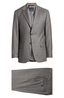 DANIEL HECHTER Norris Stripe Wool Suit in Grey